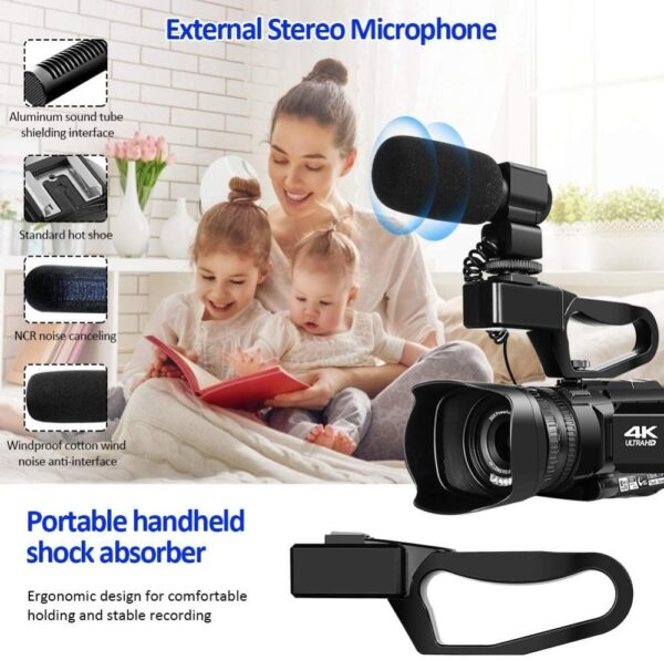 New Handheld High-Definition Digital Video Camera 4K Conference Camera Recorder Short Video Camera Dv - Image 2