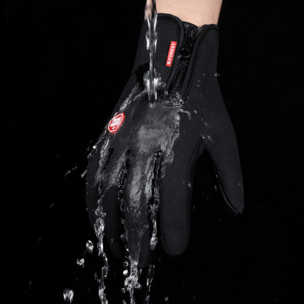 Winter Gloves Touch Screen Riding Motorcycle Sliding Waterproof Sports Gloves With Fleece - Image 5