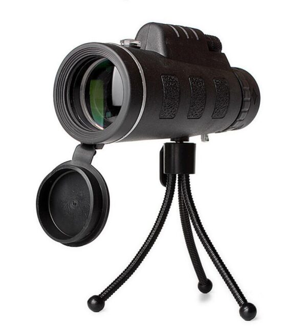 Compatible with Apple, Monocular Telescope Zoom Scope with Compass Phone Clip Tripod - Image 4