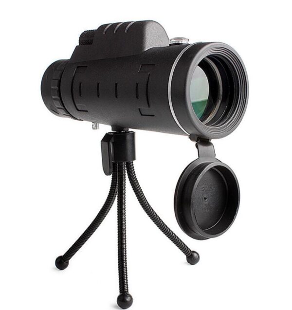 Compatible with Apple, Monocular Telescope Zoom Scope with Compass Phone Clip Tripod - Image 5