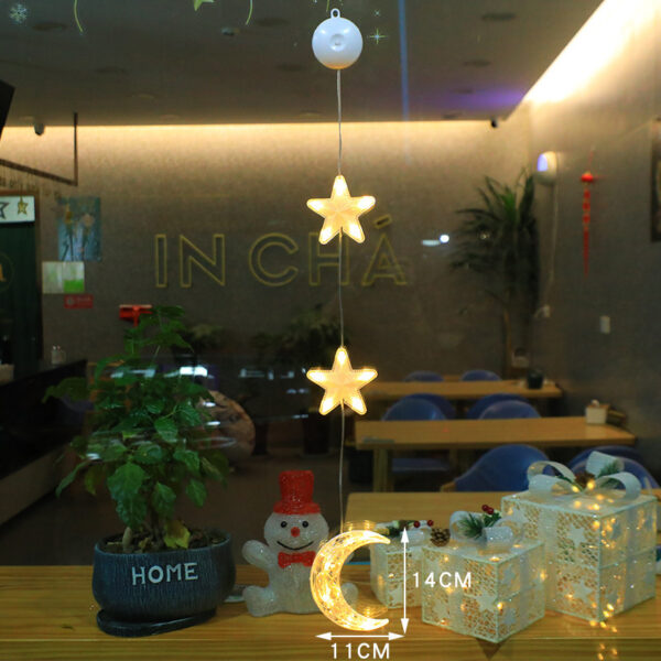 Christmas 3pcs LED Light Star Xmas Tree Hanging Sucker Lamp Window Ornaments Decoration For Home Xmas Navidad New Year Decor Christmas Decorations - Image 9