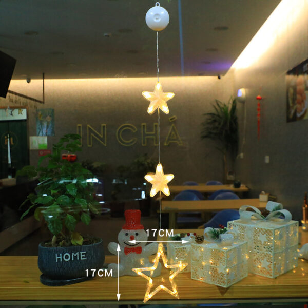 Christmas 3pcs LED Light Star Xmas Tree Hanging Sucker Lamp Window Ornaments Decoration For Home Xmas Navidad New Year Decor Christmas Decorations - Image 5